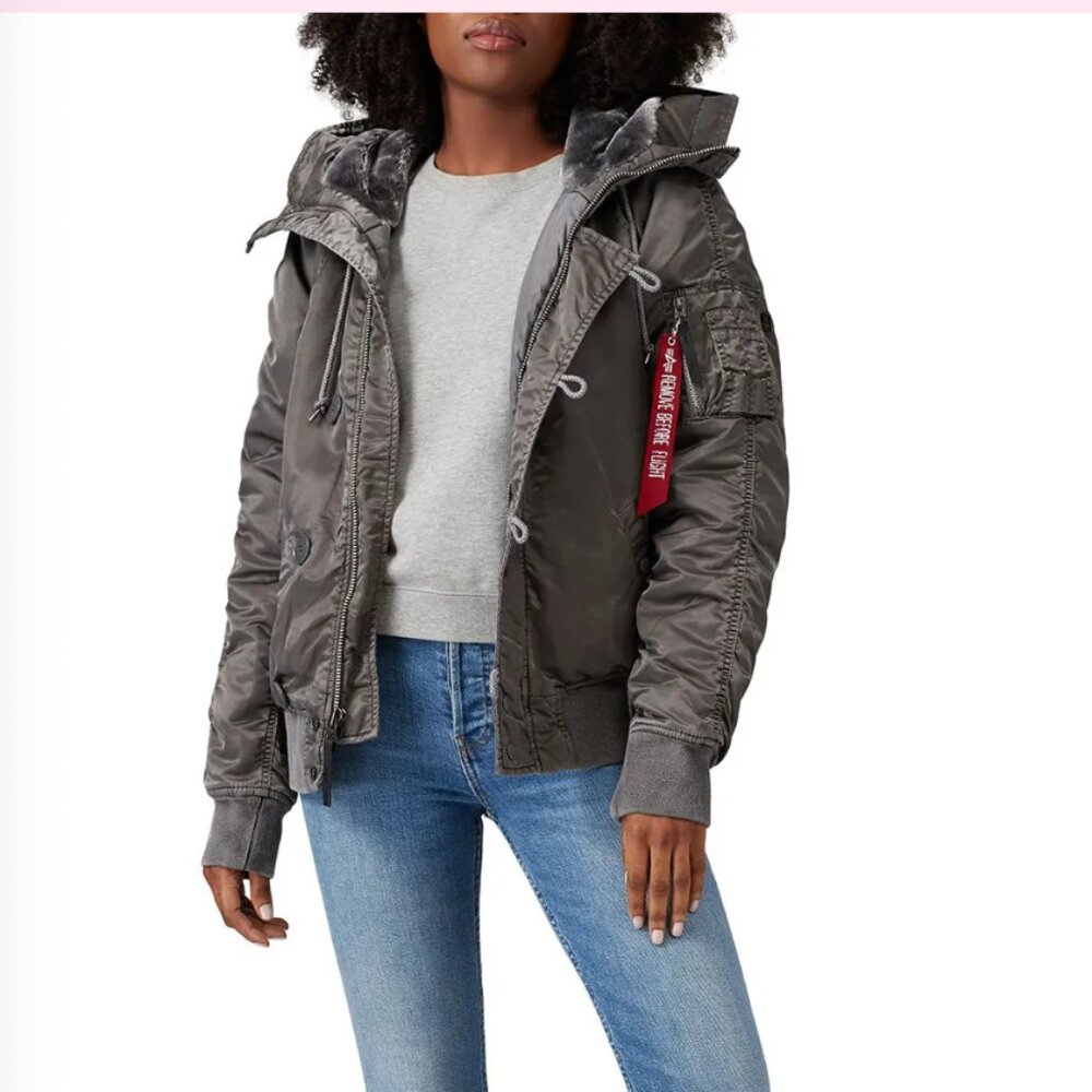 Alpha Industries Silver N-2B Battlewash Parka- Large - Picture 3 of 13